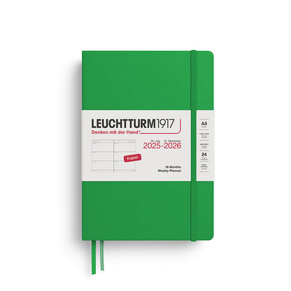 Leuchtturm 2025/2026 18 Month Weekly Planner and Notebook A5  - Spring Leaf