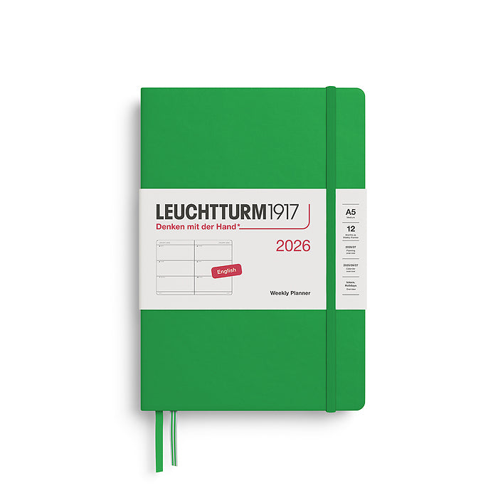 Leuchtturm 2026 12 Month Weekly Planner and Notebook A5 - Spring Leaf