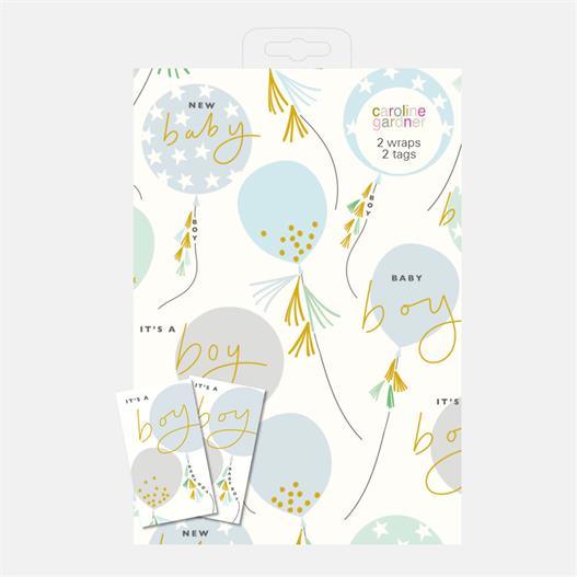 Special Celebrations Baby Boy - Gift Wrap and Tag set