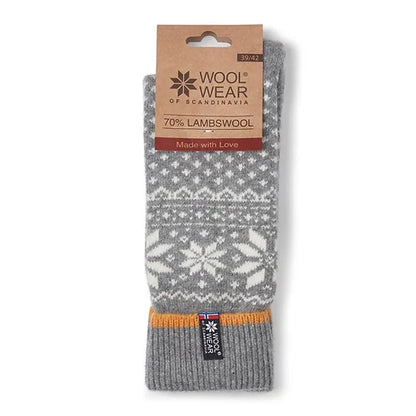 Norwegian socks Lambswool Light grey Size 35/38