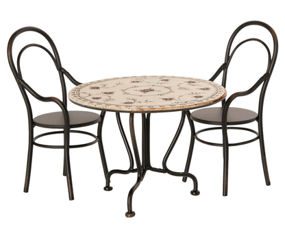 Maileg Dining Table Set with Two Chairs