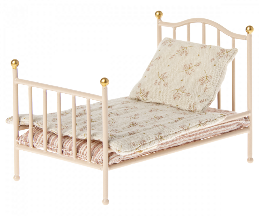 Maileg - Vintage bed, Mouse - Rose