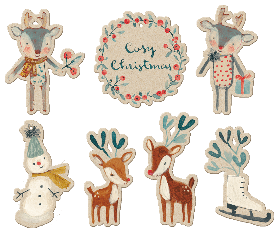 Christmas Gift Tags, Cosy Christmas, 14 pcs