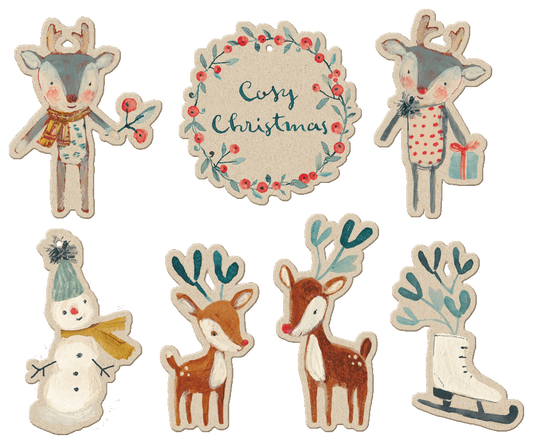 Christmas Gift Tags, Cosy Christmas, 14 pcs