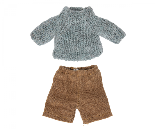 Knitted Sweater and Pants for Big Brother or Sister