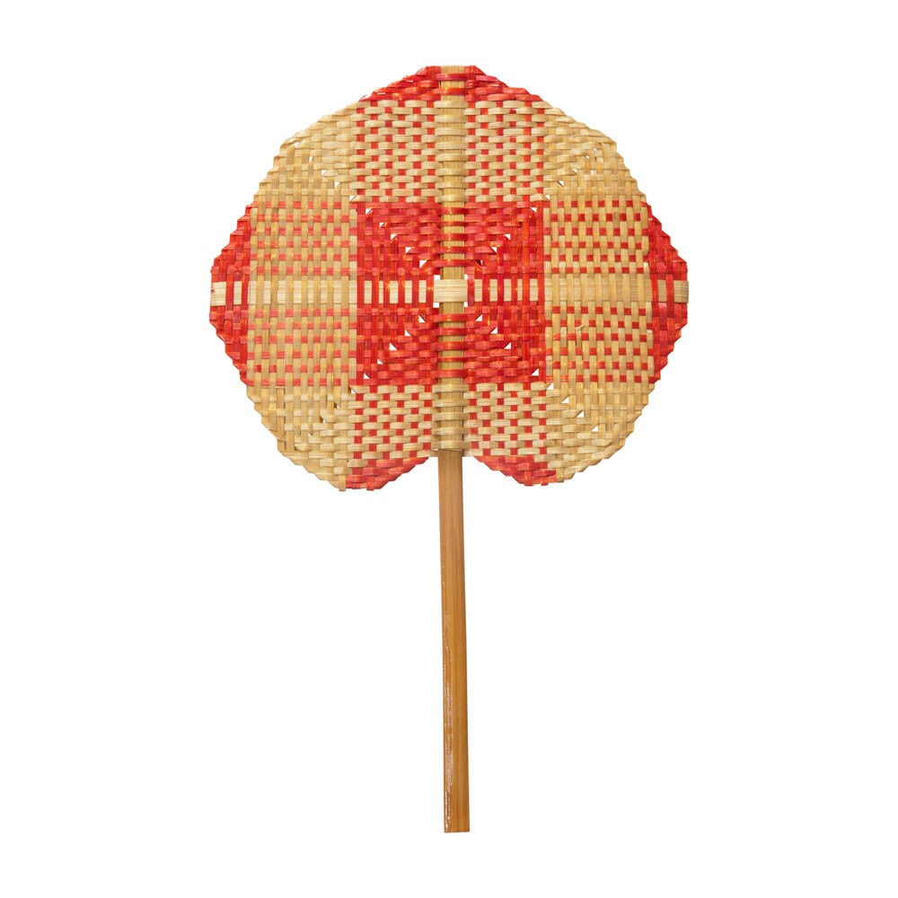 Bamboo laquer fan - red