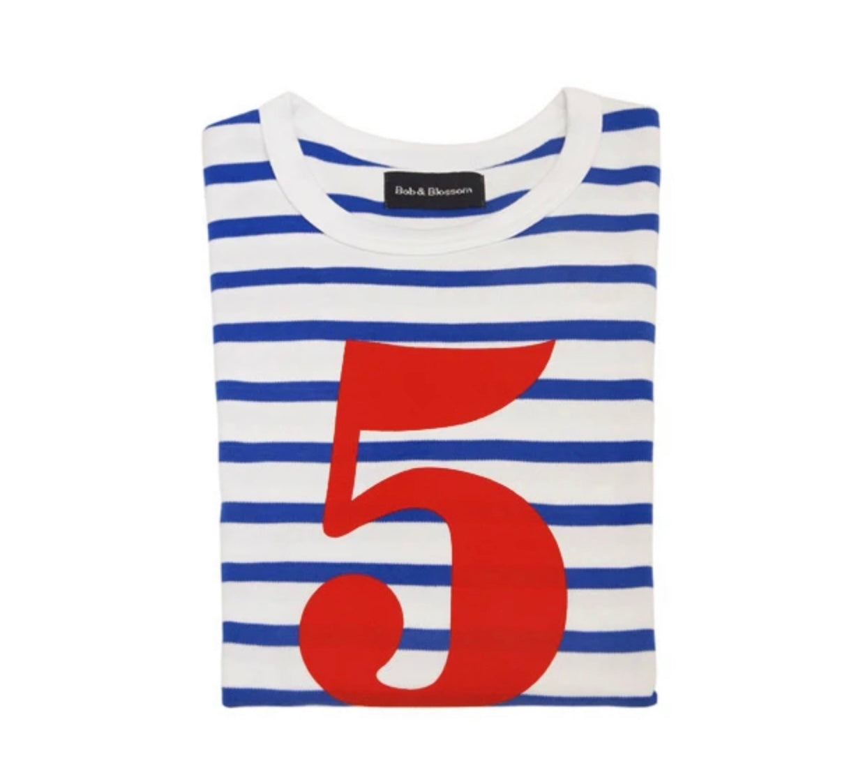 Age 5 French Blue and White Breton Striped T-Shirt