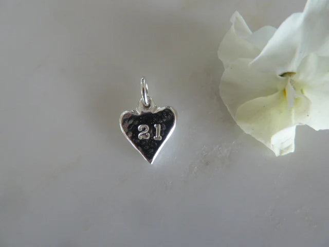 Sterling Silver Heart 21 Pendant