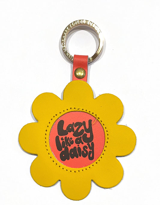 Lazy Daisy Key Fob, Yellow