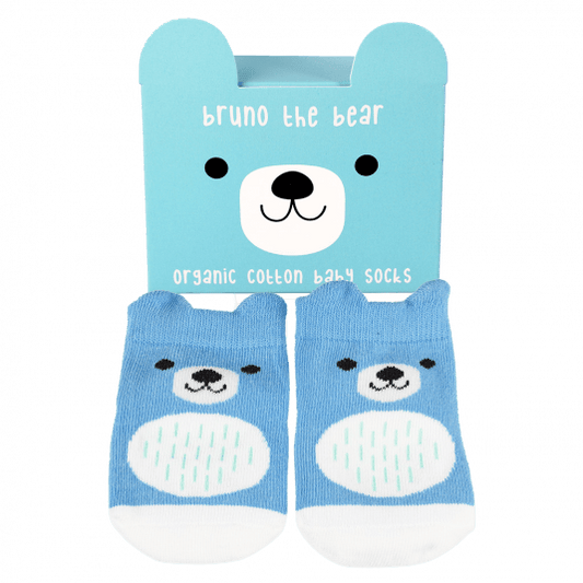Bruno the Bear Baby Socks (One Pair)