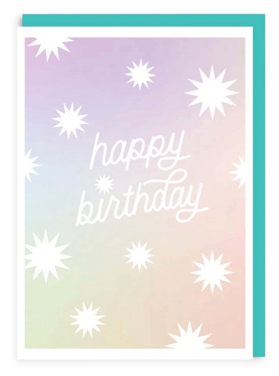 Silver Foil Happy Birthday Starburst Card