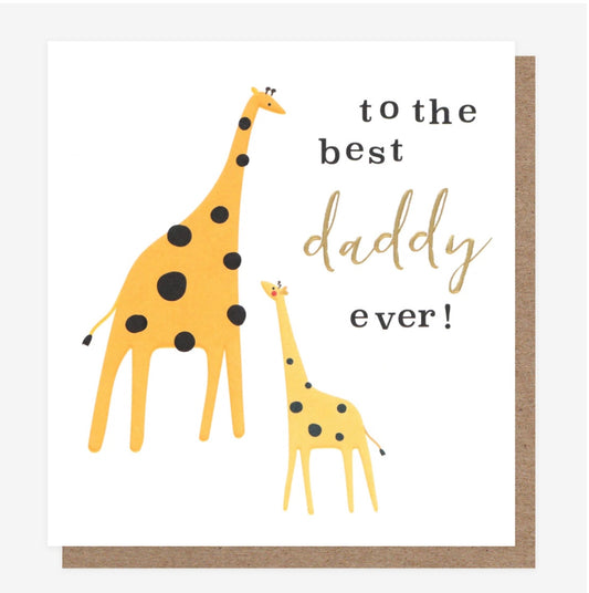 Best Daddy Giraffes Card