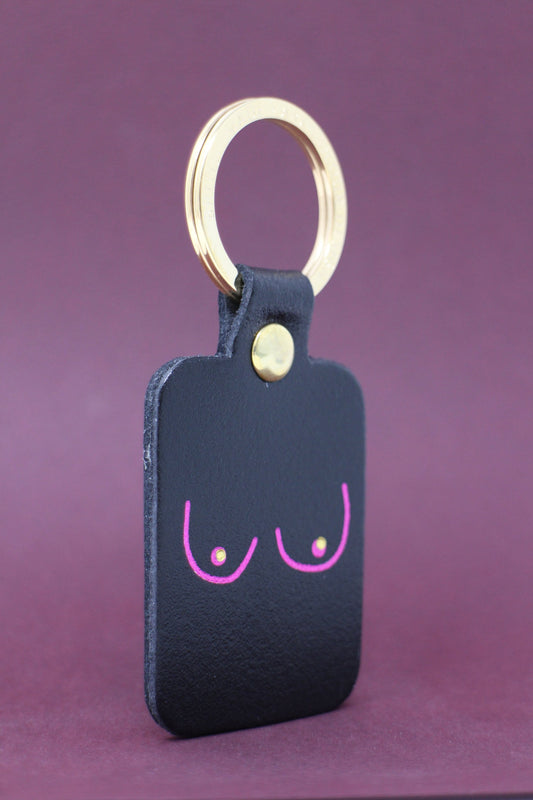 Boobs Key Fob Black