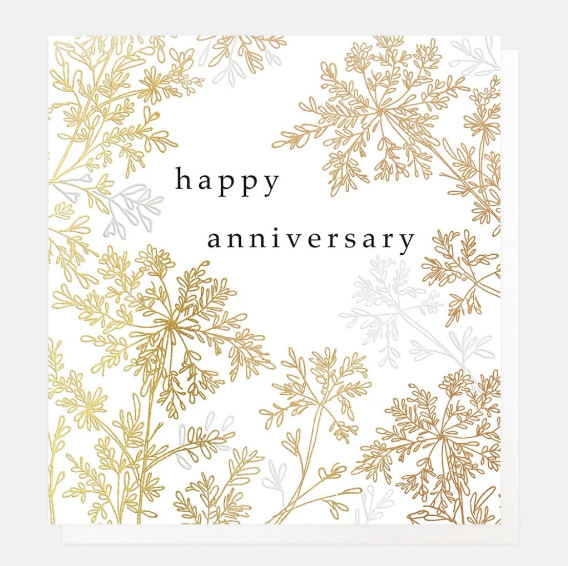 Gold Leaf Happy Anniversary card