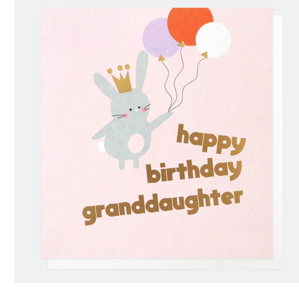 Bunny Birthday card Granddaughter