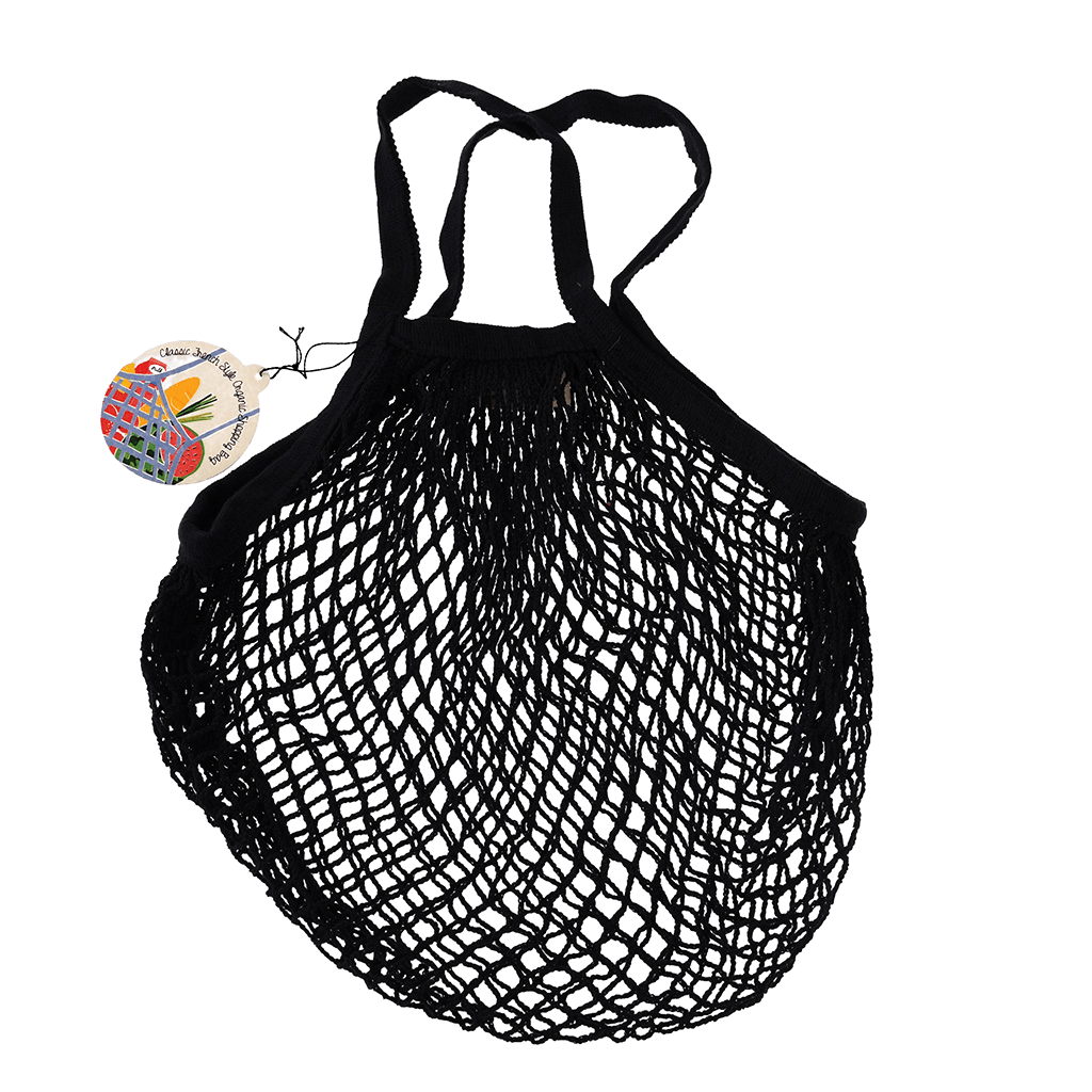 String Bag in Organic Cotton - Black