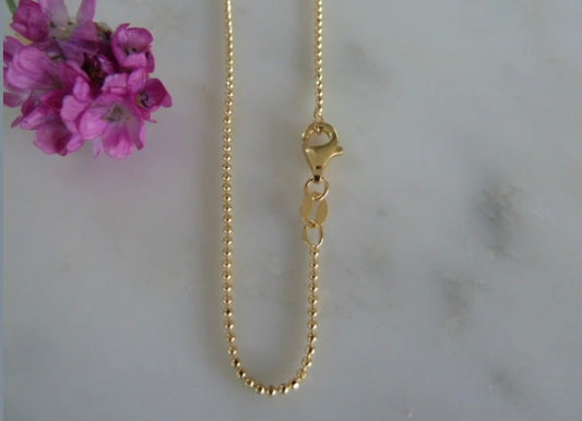 Gold Plated Facetted Ball Chain