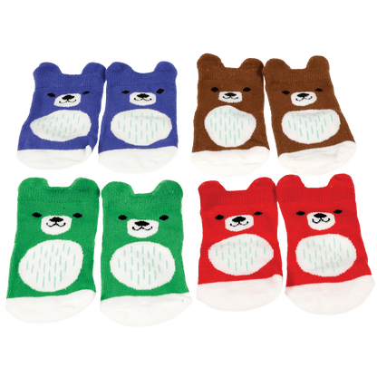 Set of 4 Bear Baby Socks