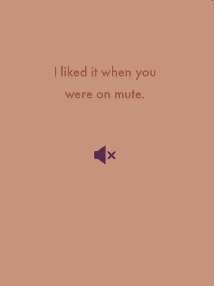 I Liked It When You Were On Mute
