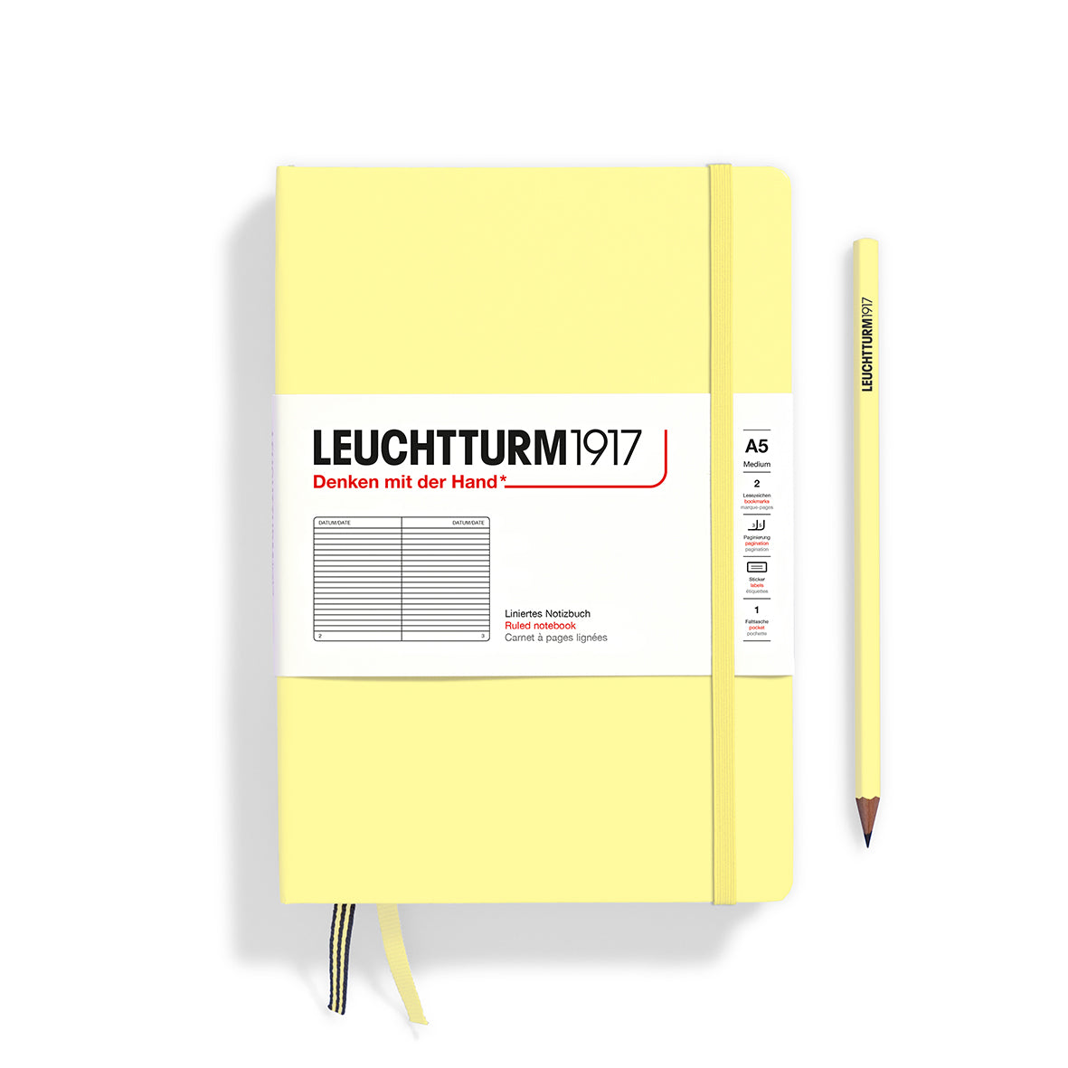 Leuchtturm A5 Ruled Notebook Vanilla