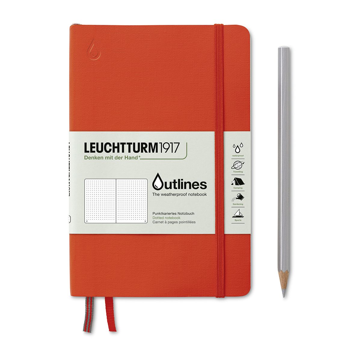 B6 Paperback Notebook Orange Dotted