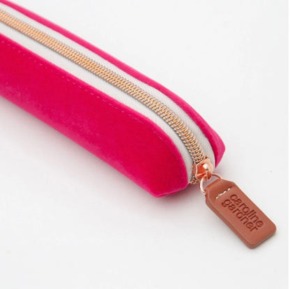 Pink Velvet Pencil Case