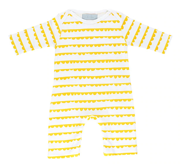 Age 6-12 months White and Sunshine Yellow Bunting All-In-One