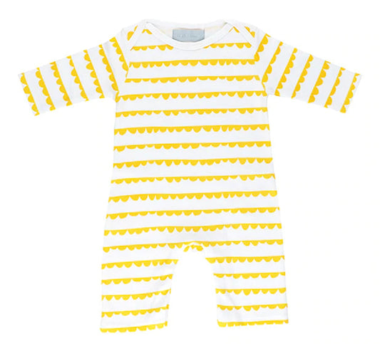 Age 6-12 months White and Sunshine Yellow Bunting All-In-One