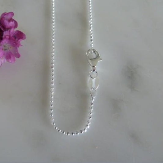 Sterling Silver Facetted Ball Chain