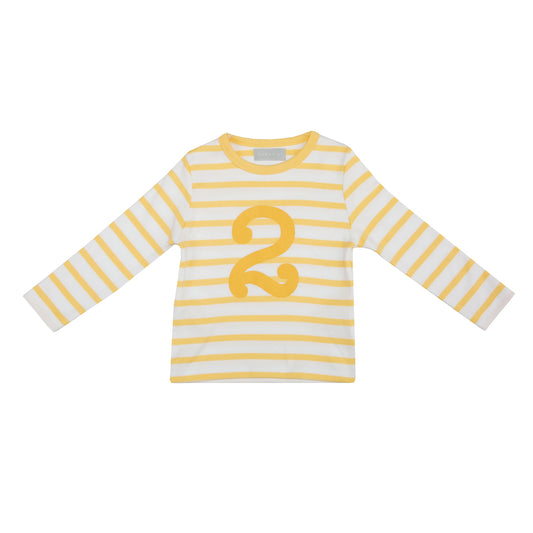 Age 2 Buttercup and White Breton Striped T-Shirt