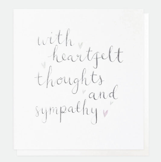 Heartfelt thoughts and sympathy card