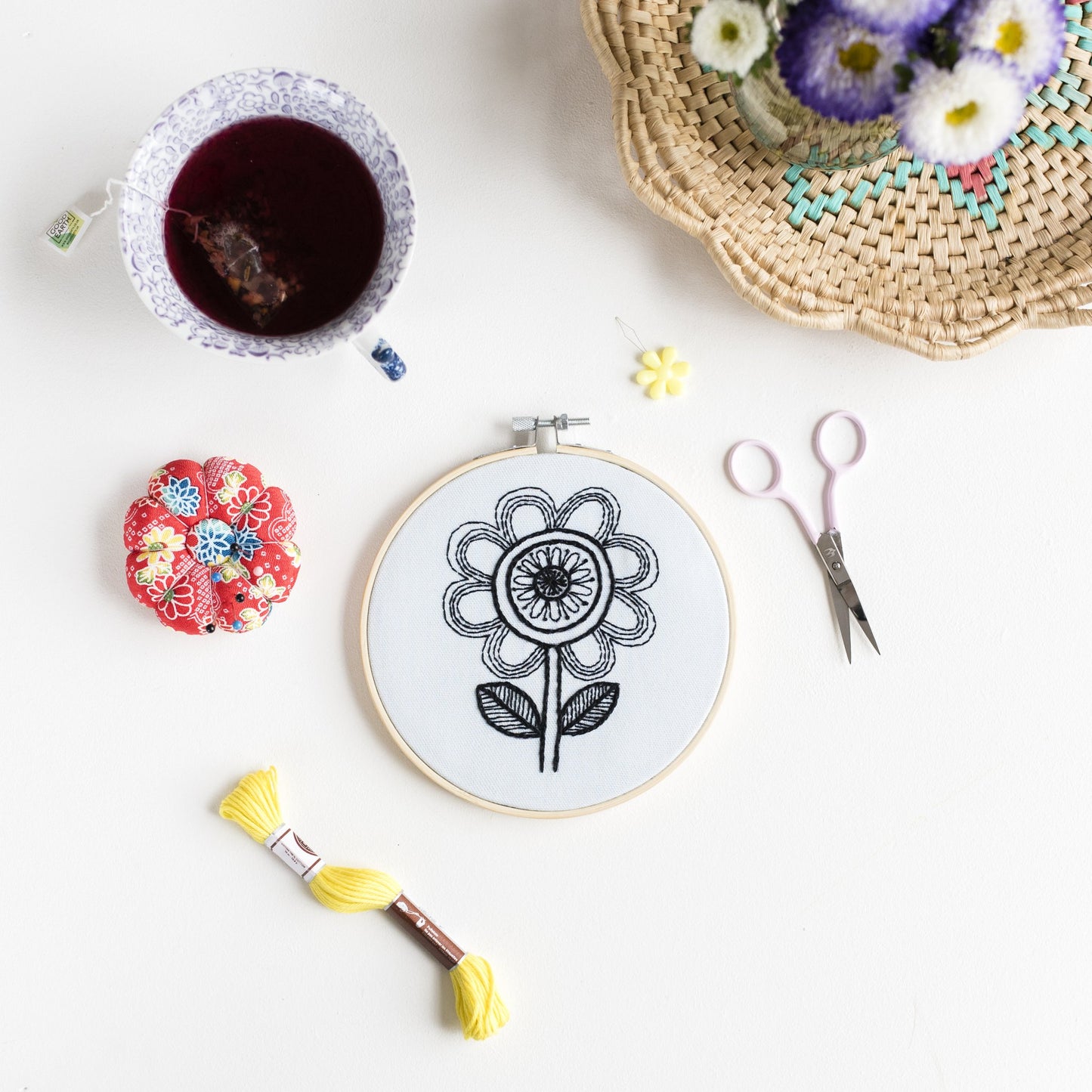 Flower Embroidery Kit