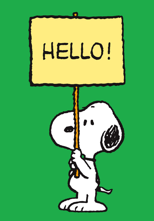 Snoopy Minicard Hello