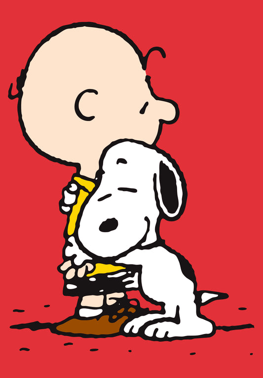 Snoopy Minicard Charlie Brown Hug
