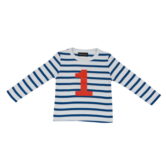 Age 1 French Blue and White Breton Striped T-Shirt