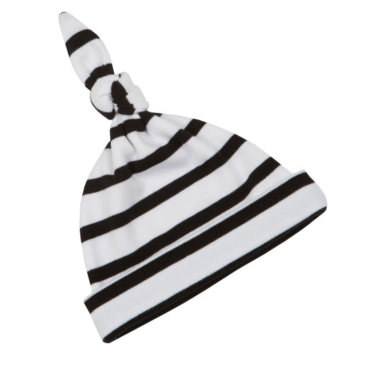 Hat white & black striped 0-6