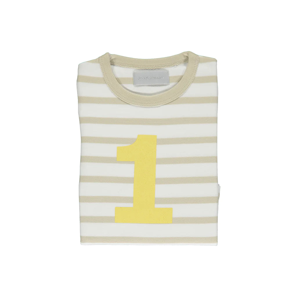 Age 1 Sand and White Breton Striped T-Shirt