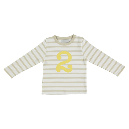 Age 2 Sand and White Breton Striped T-Shirt