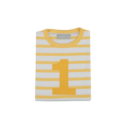 Age 1 Buttercup and White Breton Striped T-Shirt