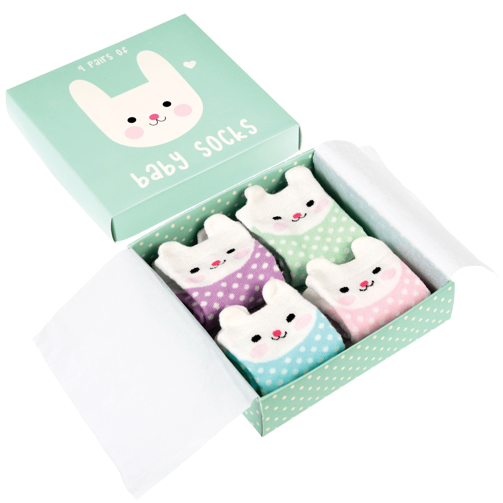 Socks -Set of 4 Bunny Baby Socks