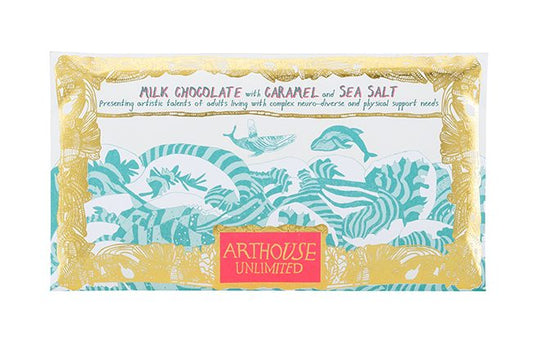 Swim with Whales Forever Handmade Milk Chocolate with Caramel and Sea Salt