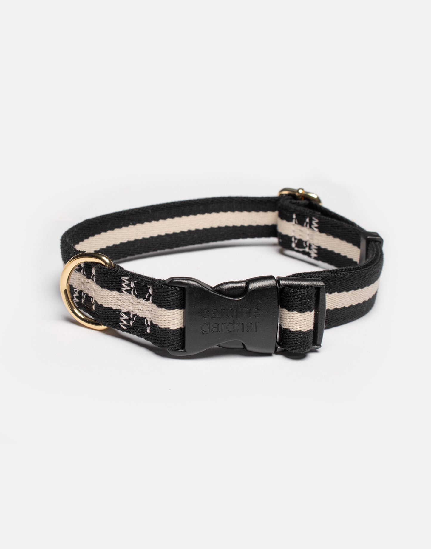 Black and White stripe dog collar