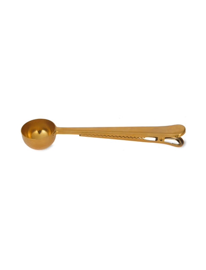 Brass Brompton Coffee Scoop With Clip