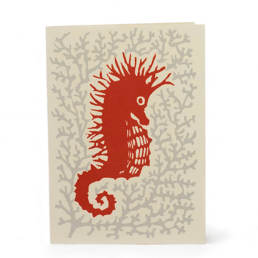 Seahorse Coral and Grey