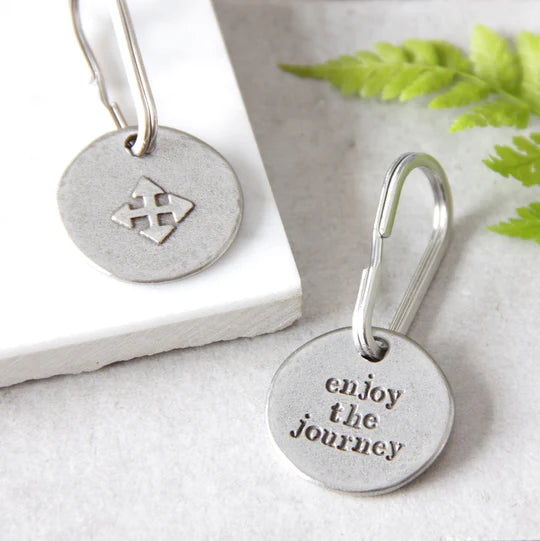 'Enjoy The Journey' Compass Keyring