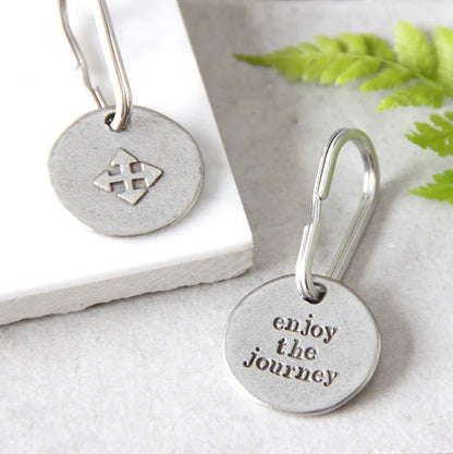 'Enjoy The Journey' Compass Keyring