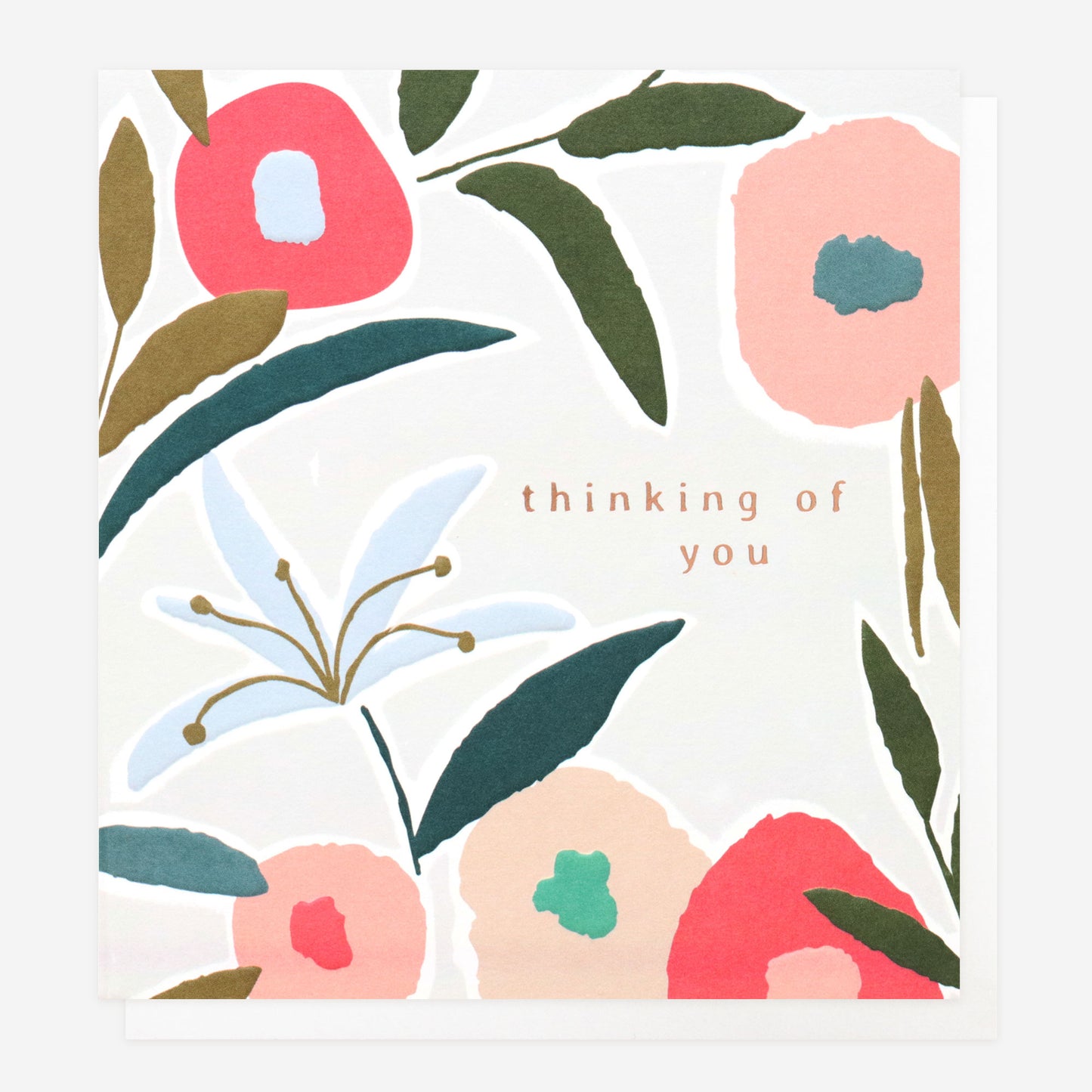 Thinking of you Grey Floral