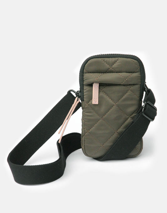 Quilted Phone Bag - Khaki