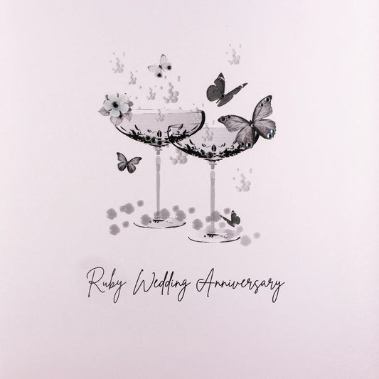 Ruby Anniversary Card - Large card