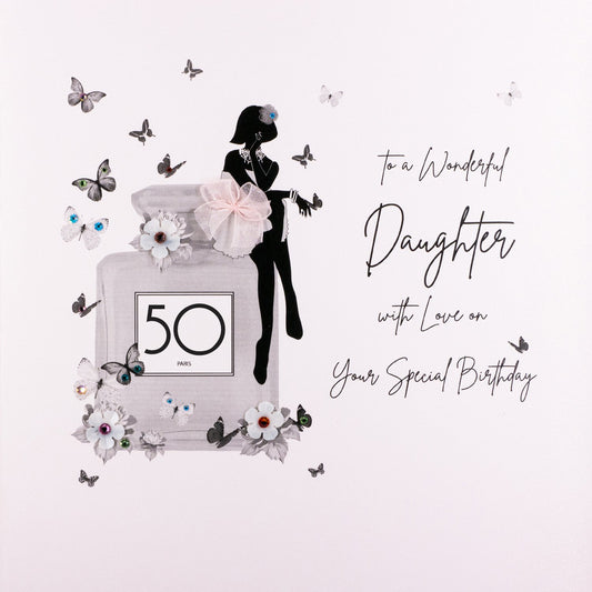 50 To a Wonderful Daughter - Large Card